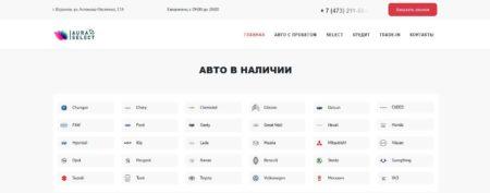 Автосалон Аура Селект Воронеж сайт